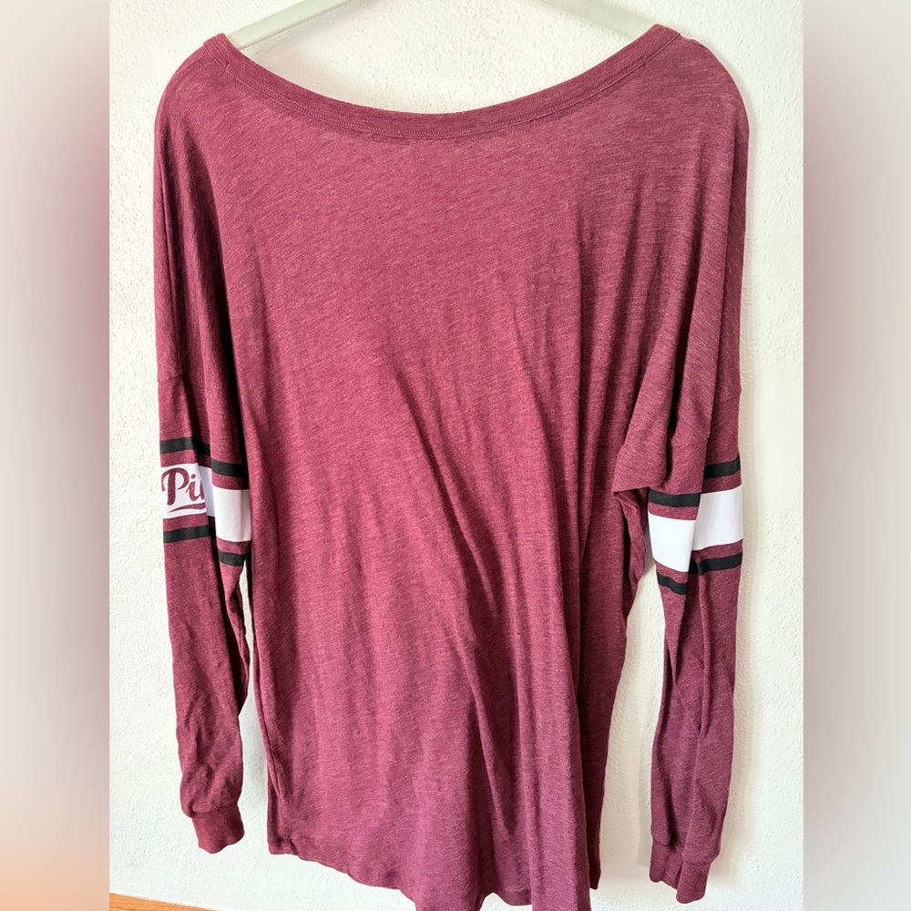 PINK Victoria’s Secret Long Sleeve Henley Shirt - Picture 3 of 3